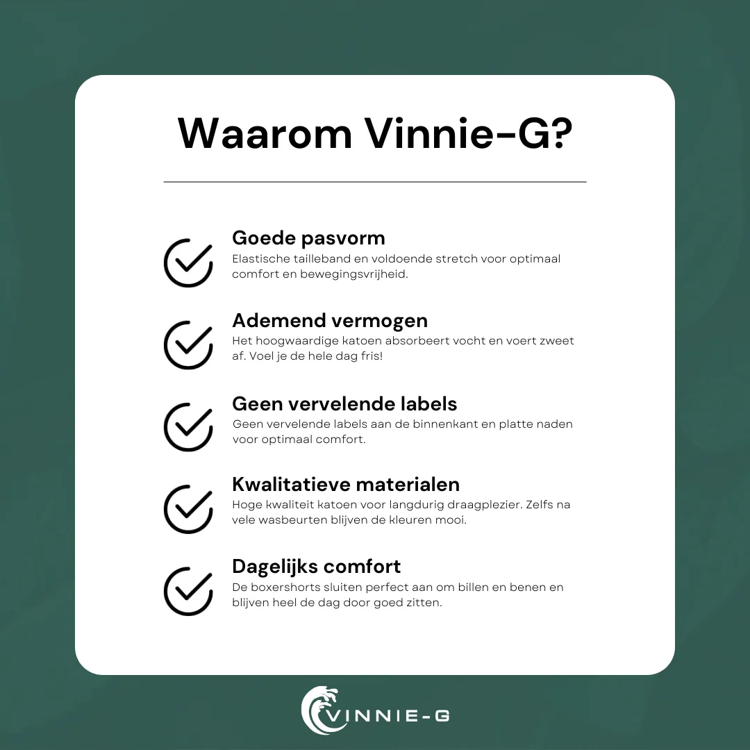 Vinnie-G Boxershorts Voordeelpakket 10-pack Black / Forest Green / Grey
