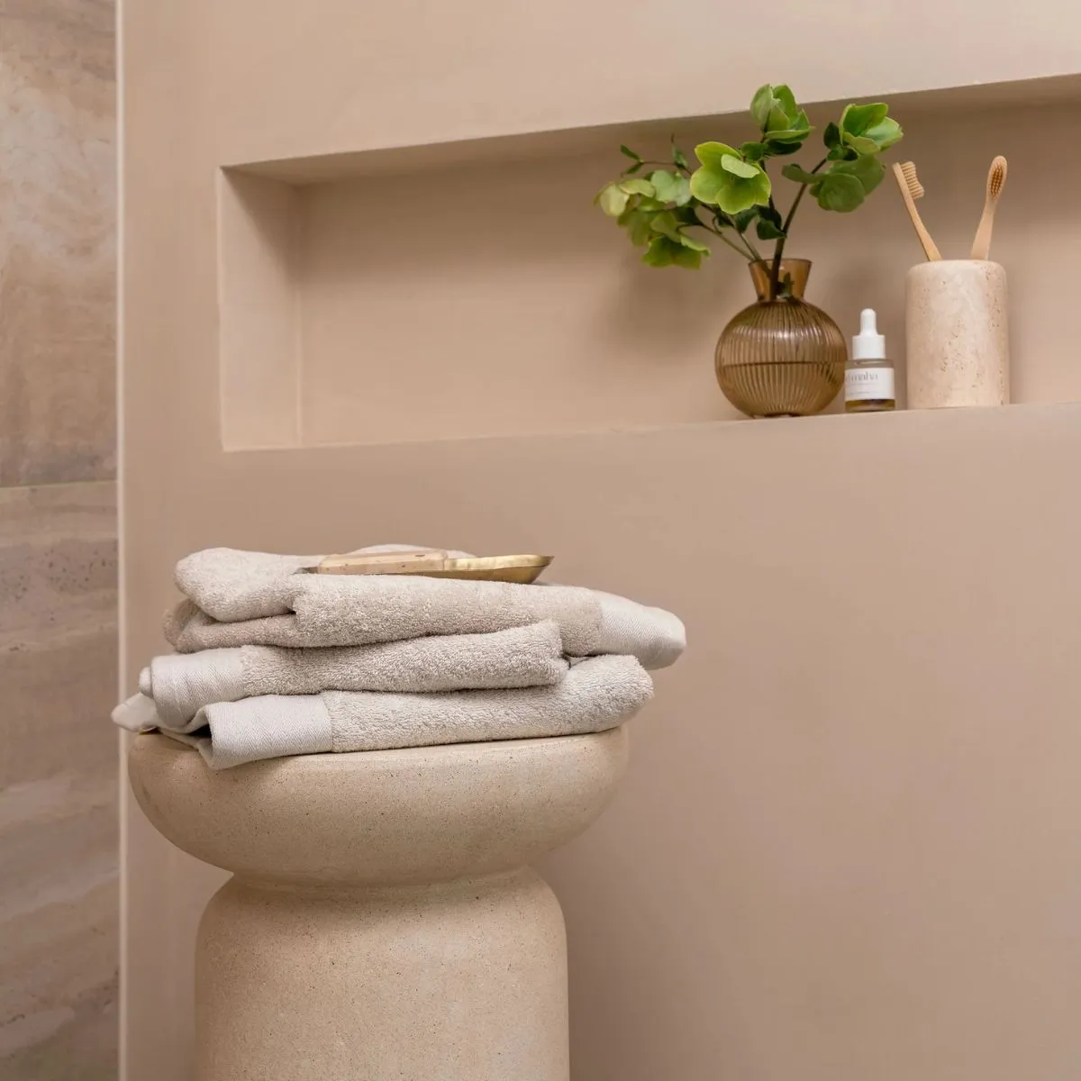 Walra Soft Cotton Handdoeken 70 x 140 cm - 550 gr/m² - Kiezel Grijs - 5 stuks