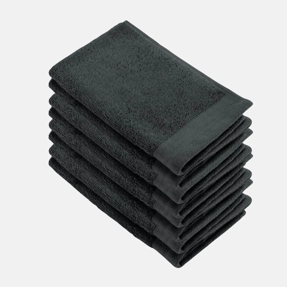 Walra Soft Cotton Gastendoekjes 30x50 cm 550gram Antracite - 8 stuks