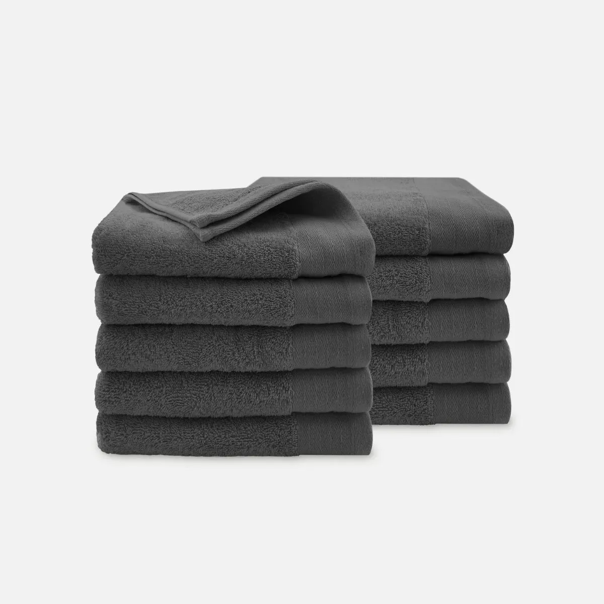 Walra Soft Cotton Handdoeken 60 x 110 cm - 550 gr/m² - Antraciet - 10 stuks