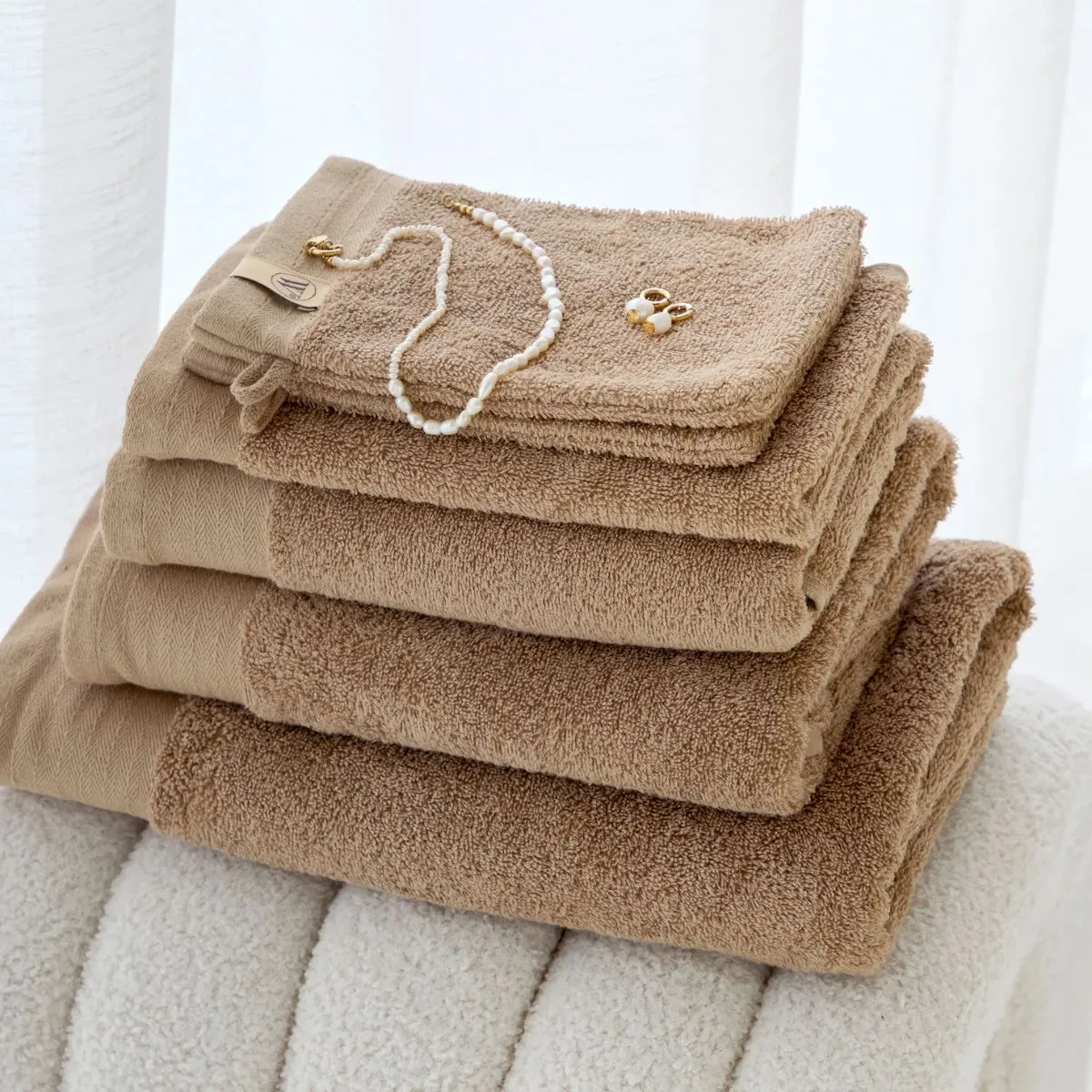 Walra Soft Cotton Handdoek 50 x 100 cm 550 gram Bruin - 10 stuks