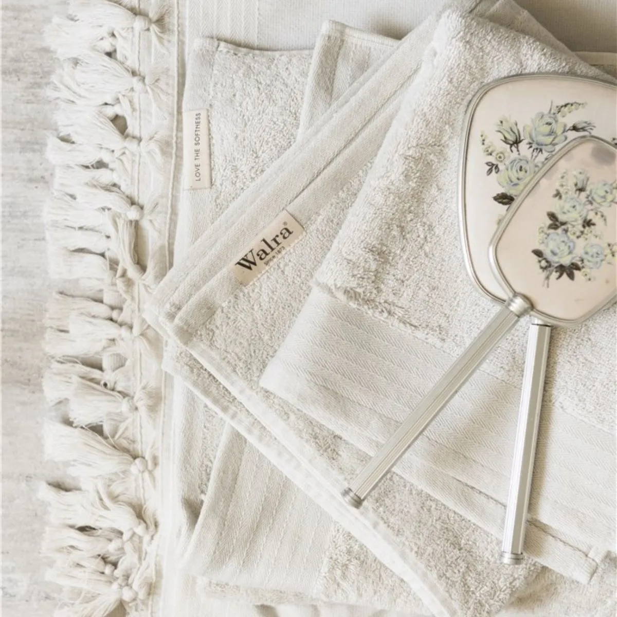Walra Soft Cotton Handdoek 50x100 cm 550gram  Kiezel Grijs - 6 stuks
