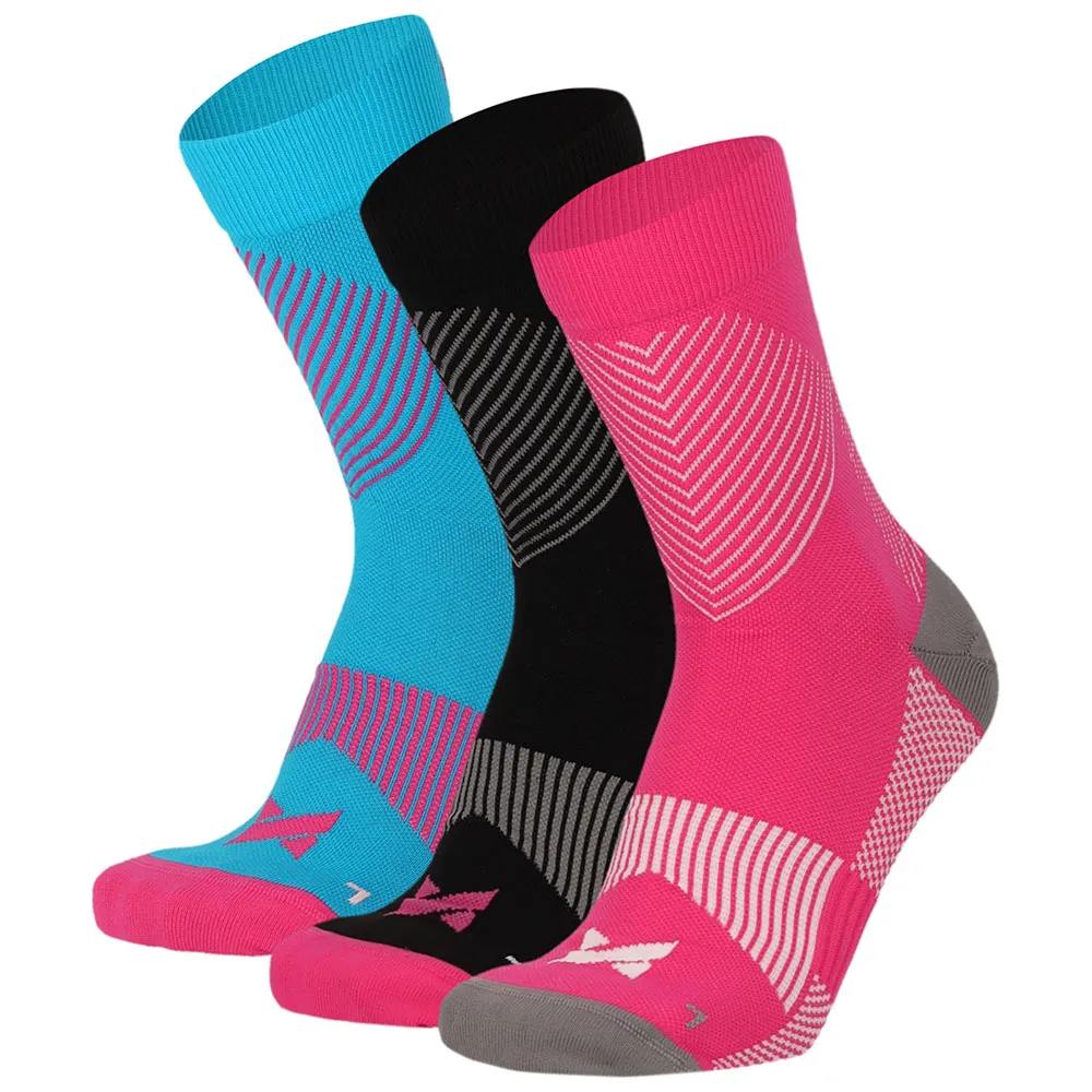Xtreme Compressiesokken Quarter 3-pack Multi Pink