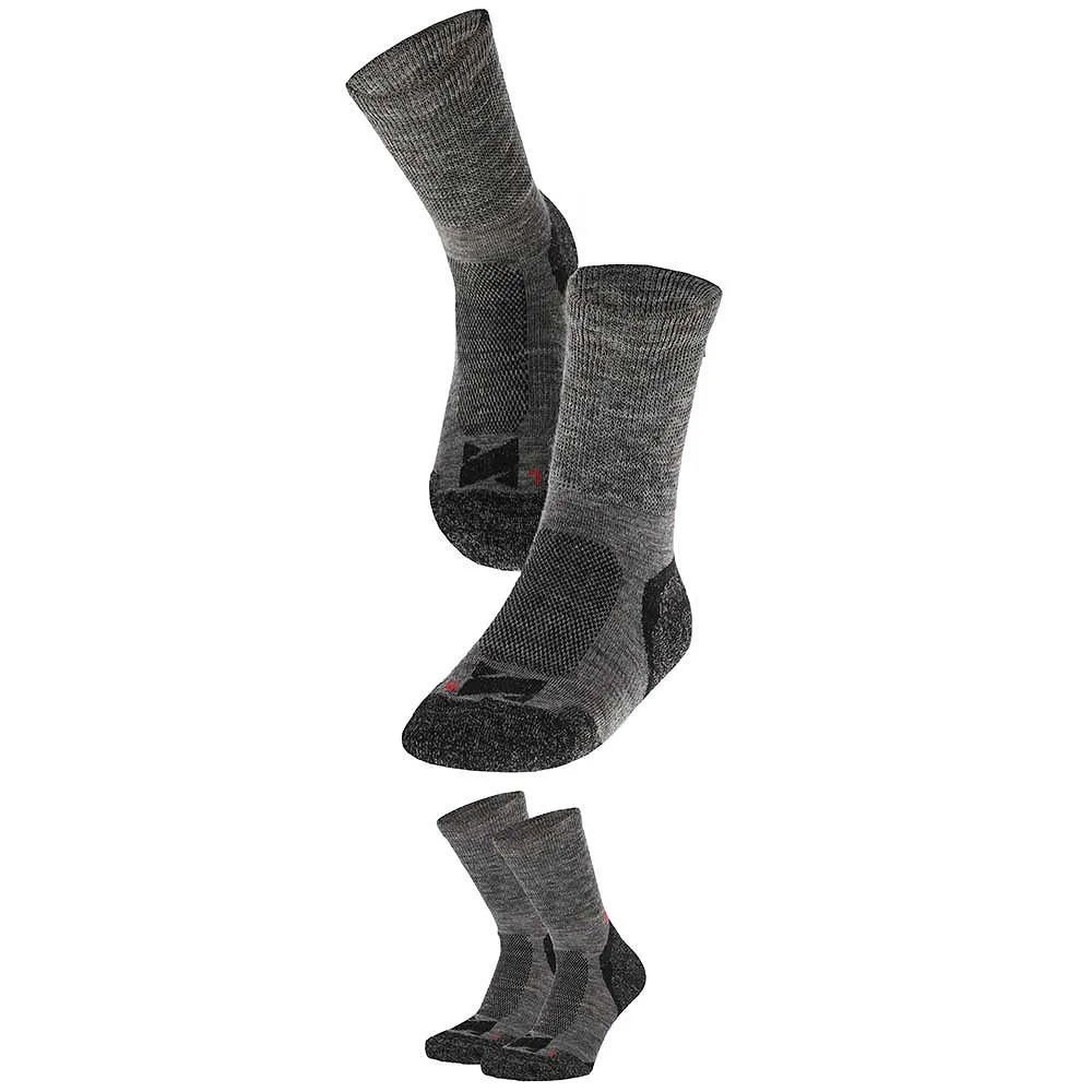 Xtreme Hiking Sokken Wol 2-pack Multi Antraciet
