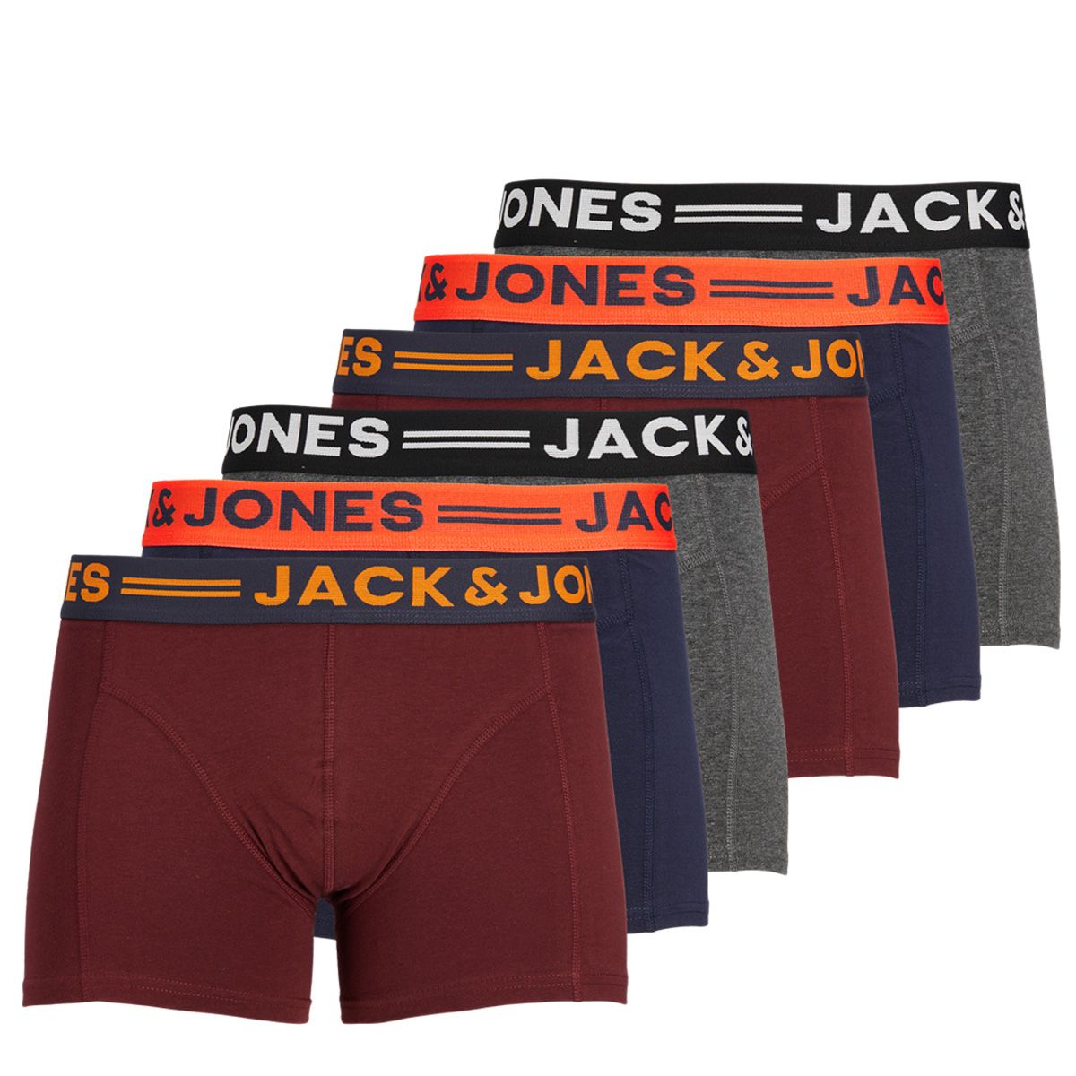 Jack & Jones Boxershorts JACLICHFIELD Trunks 6-pack Burgundy