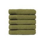 The One Badhanddoek 450 gram 70x140 cm Olive Green (5 stuks)
