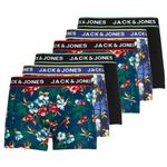 Jack & Jones Boxershorts JACFLOWER Trunks 6-pack Zwart / Navy