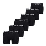 Levi's Boxershorts Repeat Logo 6-pack Zwart