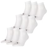 Puma Quarter Sokken Plain Wit 9-pack