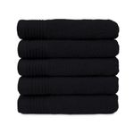 The One Badhanddoek Deluxe 70x140  550 gram Zwart (5 stuks)