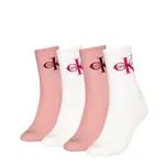 Calvin Klein Sokken Giftbox Dames Monologo 4-pack Roze/Wit