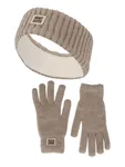 Heatkeeper Dames Winter Set - Hoofband + Handschoenen - Beige