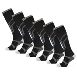 Poederbaas Skisokken Lightweight 6-pack Zwart