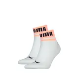 Puma Quarter Sokken New Heritage 2-pack Wit / Oranje