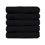 The One Handdoek Deluxe 50x100  550 gr Zwart (5 stuks)