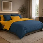 The One Dekbedovertrek Classic Indigo Blue / Gold
