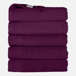 The One Badhanddoek 450 gram 70x140 cm Plum (5 stuks)