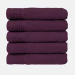 The One Handdoek Deluxe 50x100  550 gr Plum (5 stuks)