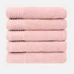 The One Handdoek Deluxe 50x100  550 gr Salmon  (5 stuks)