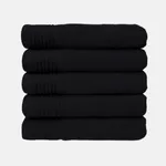 The One Badhanddoek Deluxe 70x140  550 gram Zwart (5 stuks)