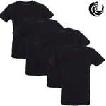Vinnie-G Heren T-shirt Ronde hals Zwart 4-pack