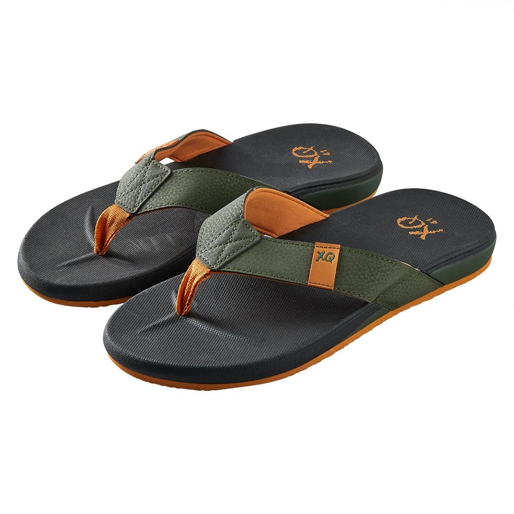 XQ Teenslippers Heren Comfortable Cushion Sole Zwart/Groen