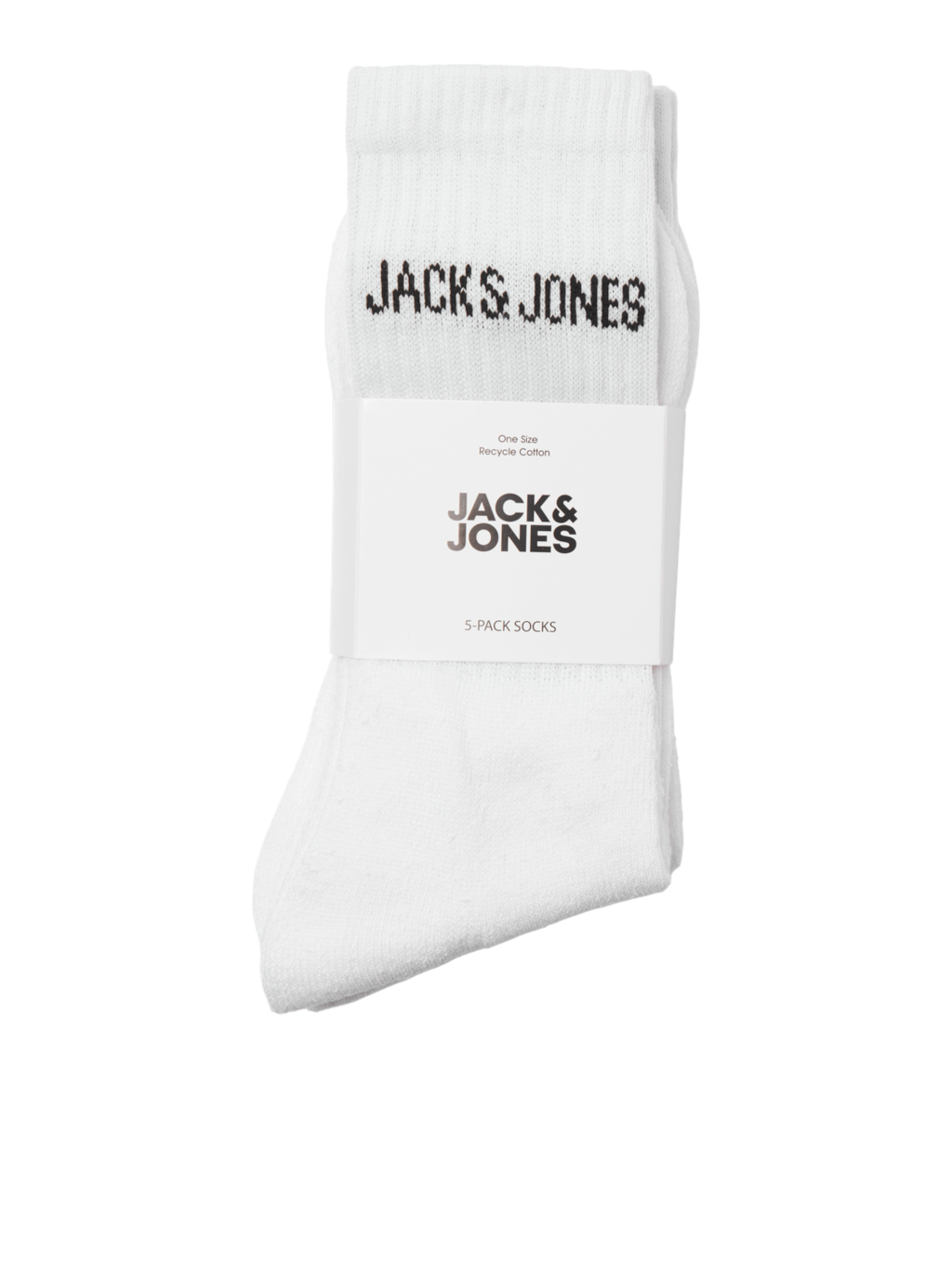 Jack & Jones Sportsokken Heren JACREGEN 5-pack Wit