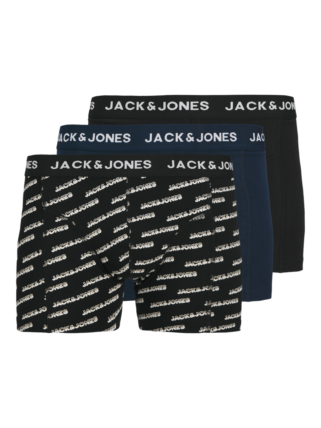Jack & Jones Boxershorts JACBRIAN Trunks 3-pack Navy Blazer / Black
