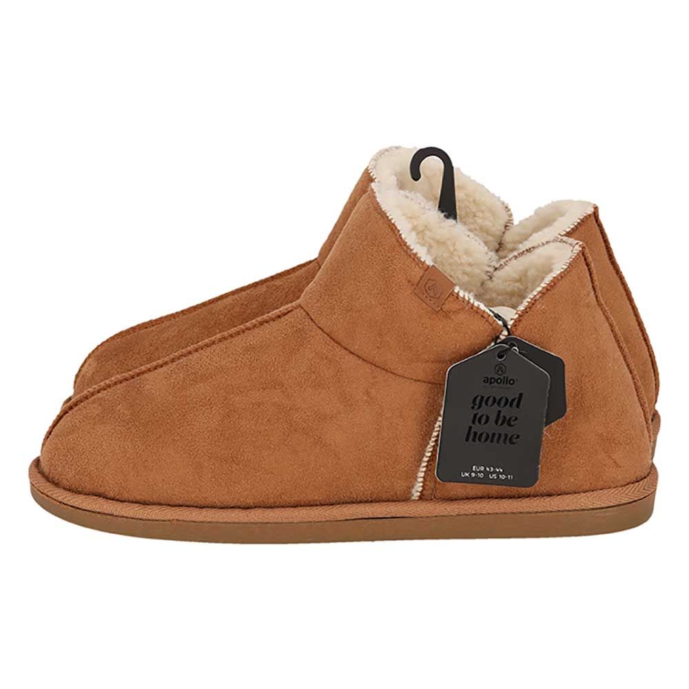 Apollo Pantoffels Heren Boots Suede Cognac
