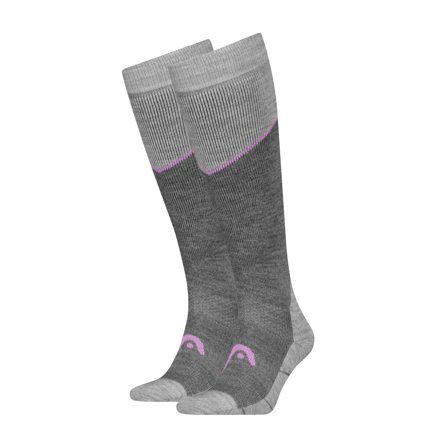 HEAD Skisokken Kneehigh 6-pack Light Grey Melange / Lilac