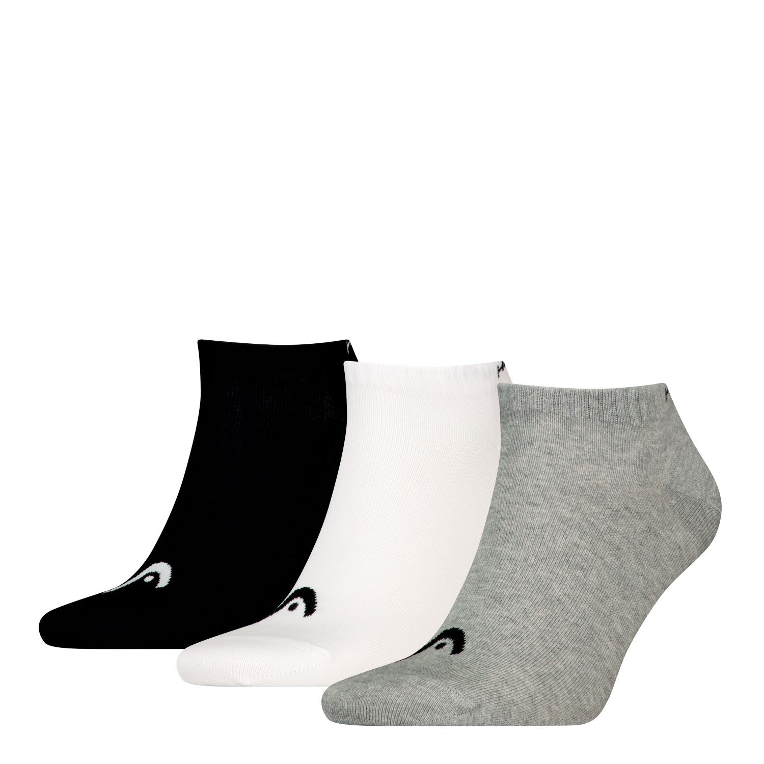 HEAD Sneakersokken Training 3-pack Grijs / Wit / Zwart