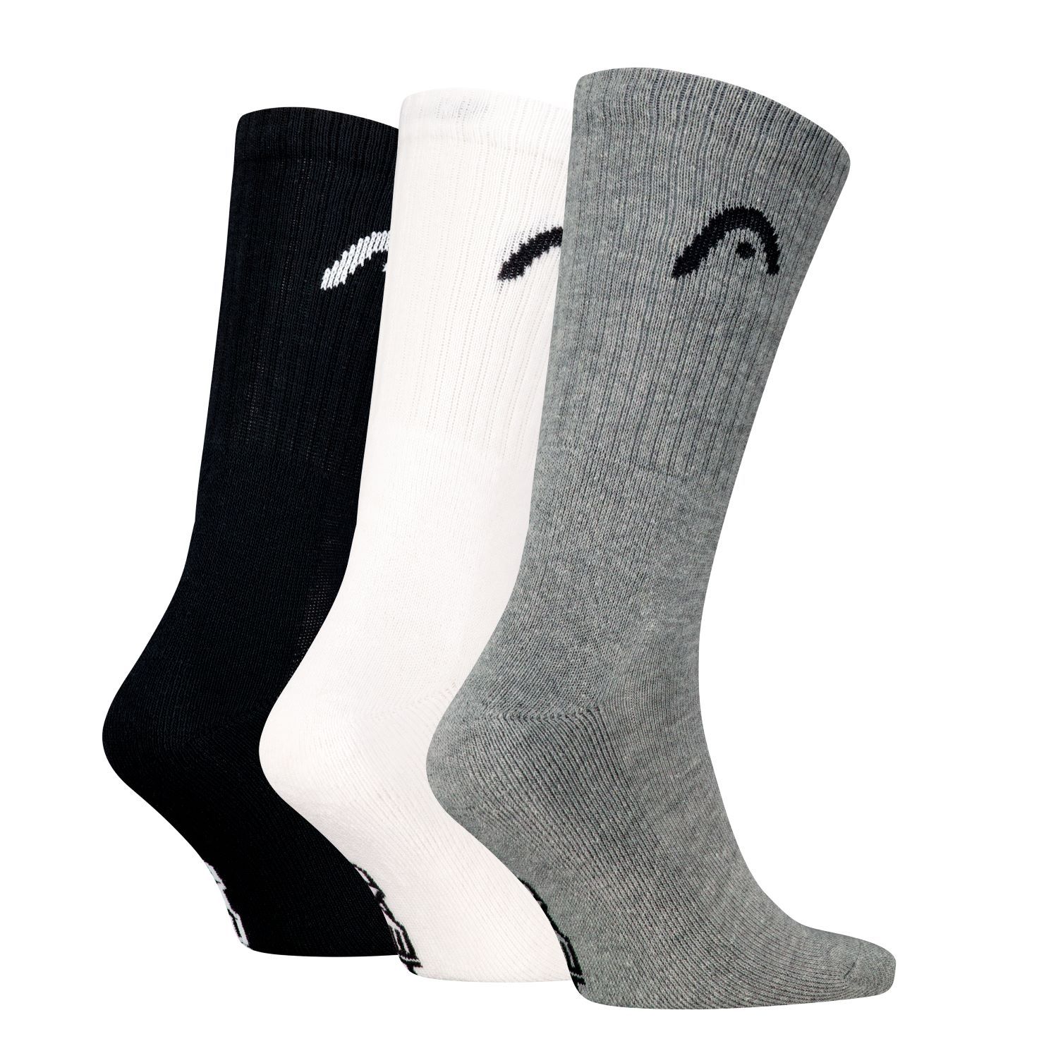 HEAD Sportsokken Training 3-pack Grijs / Wit / Zwart