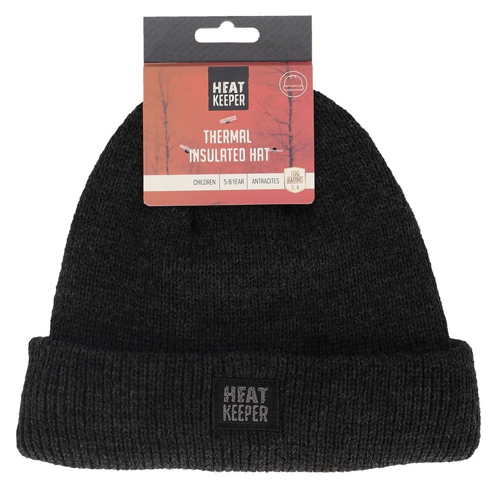 Heatkeeper Kinder Thermo Muts Water/Windproof Antraciet