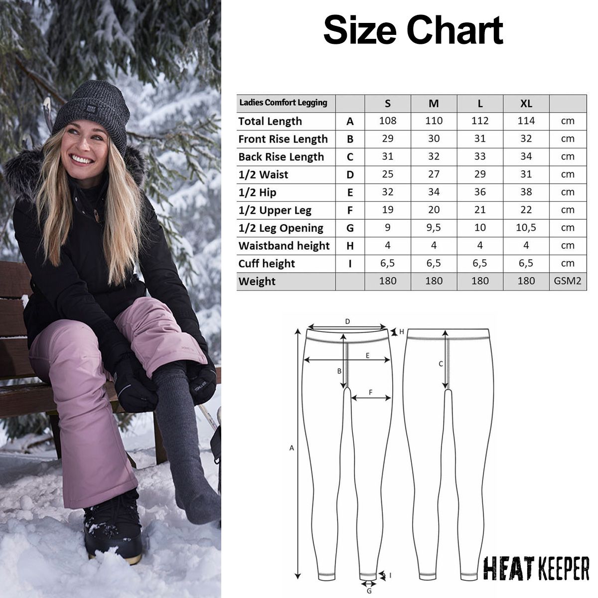 Heatkeeper Thermoset Dames Comfort - Thermoshirt + Thermo Legging - Antraciet Melange