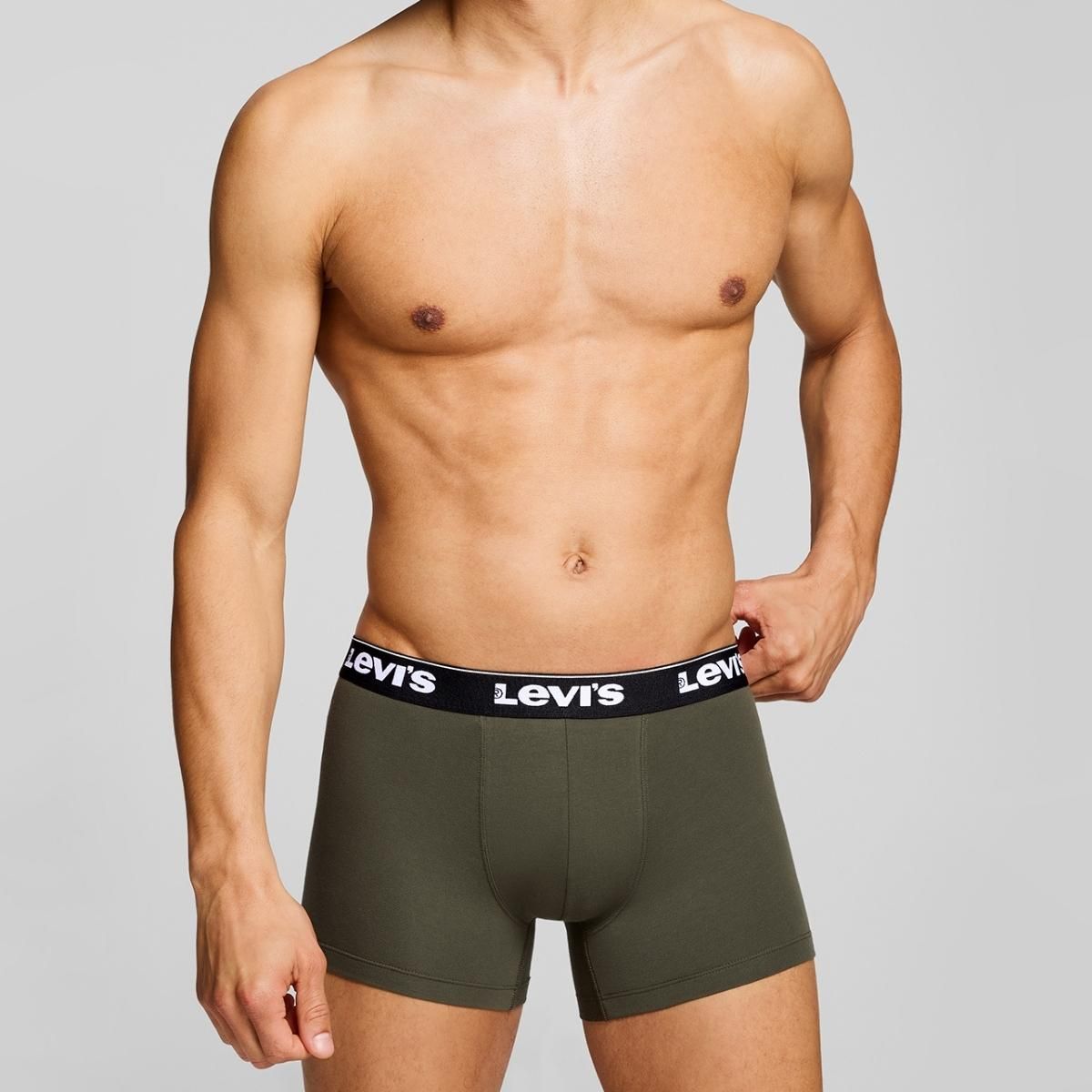 Levi's Boxershorts Repeat Logo 3-pack Khaki