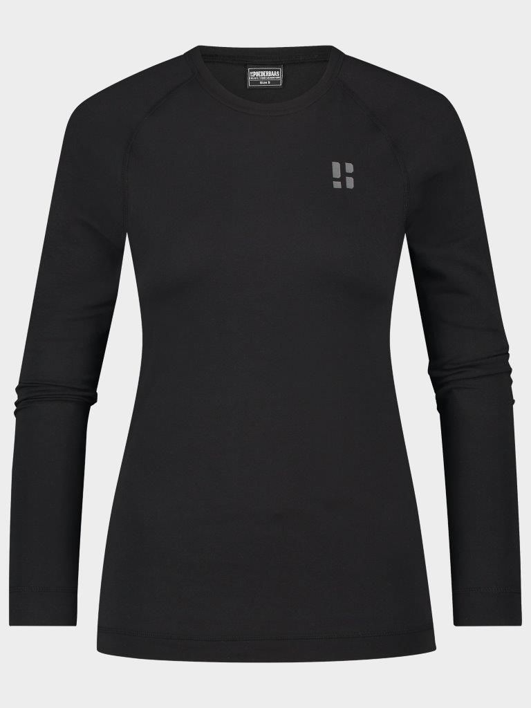 Poederbaas Thermoset Dames Lightweight - Thermoshirt + Thermolegging - Zwart