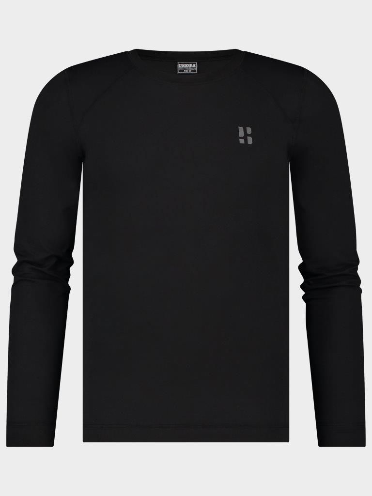 Poederbaas Thermoshirt Heren Lightweight Zwart