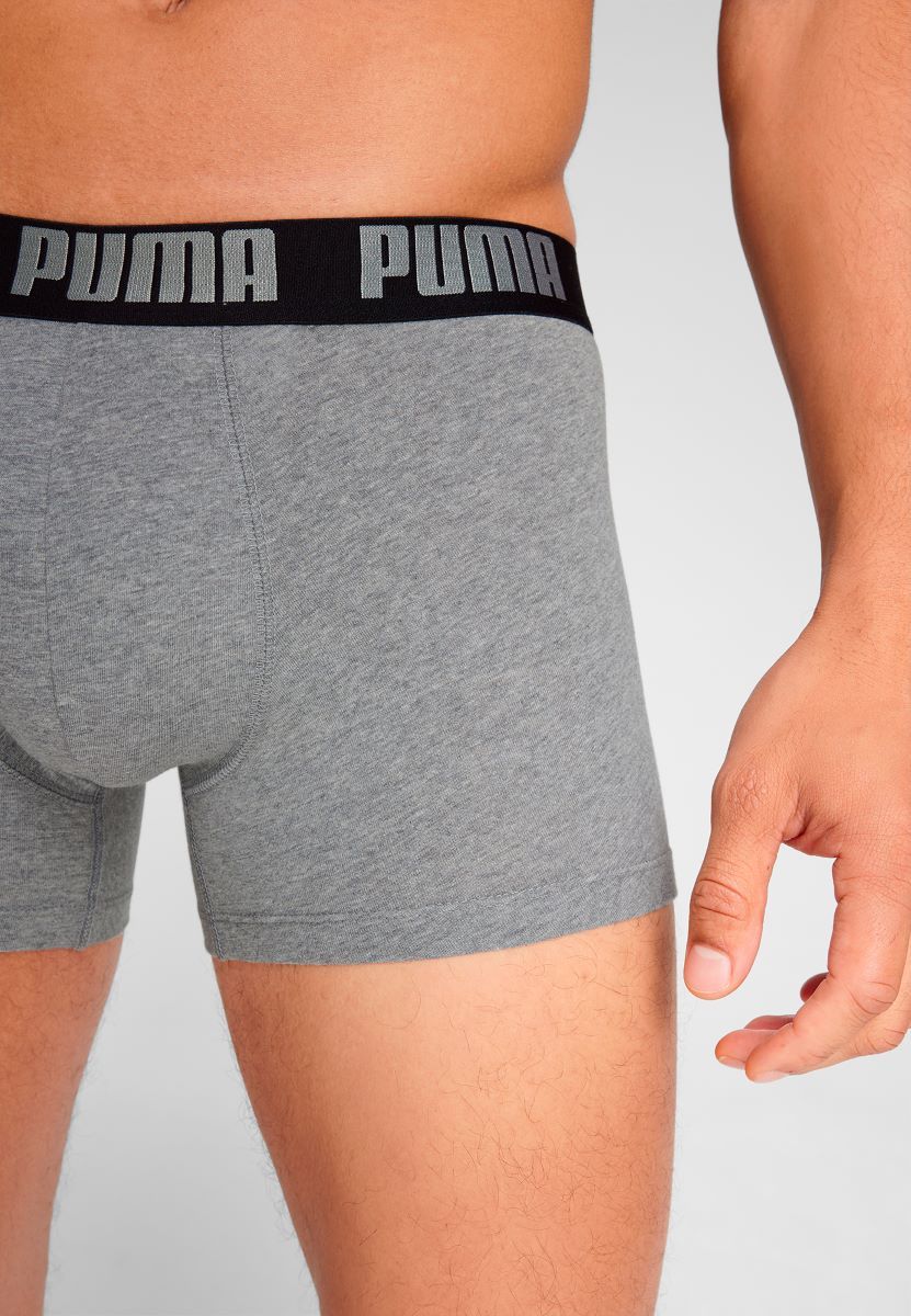 Puma Boxershorts Everyday Basic 2-pack Grey Melange / Black