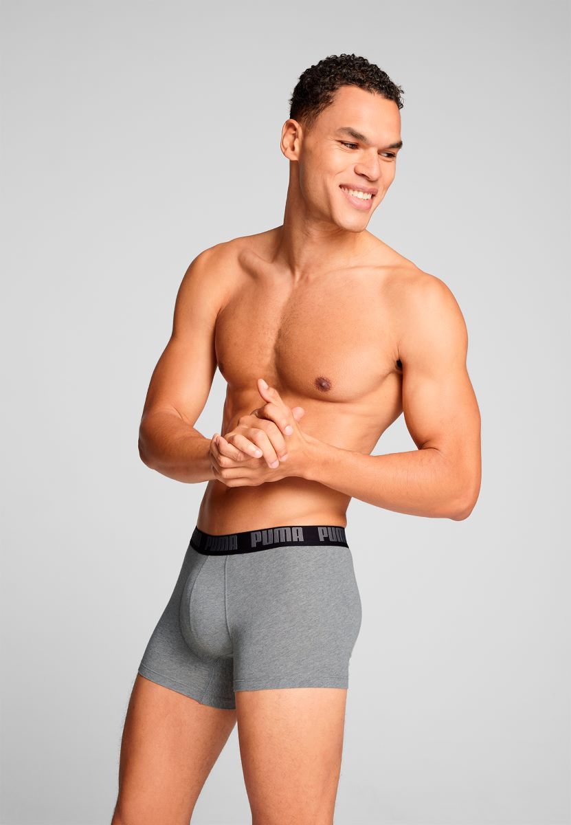 Puma Boxershorts Everyday Basic 2-pack Grey Melange / Black