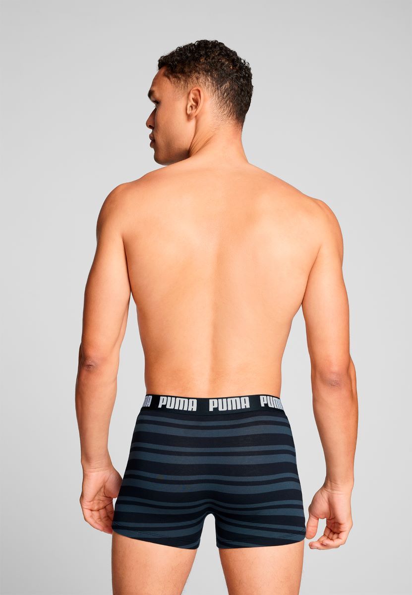 Puma Boxershorts Everyday Heritage Stripe 2-pack Black / Black