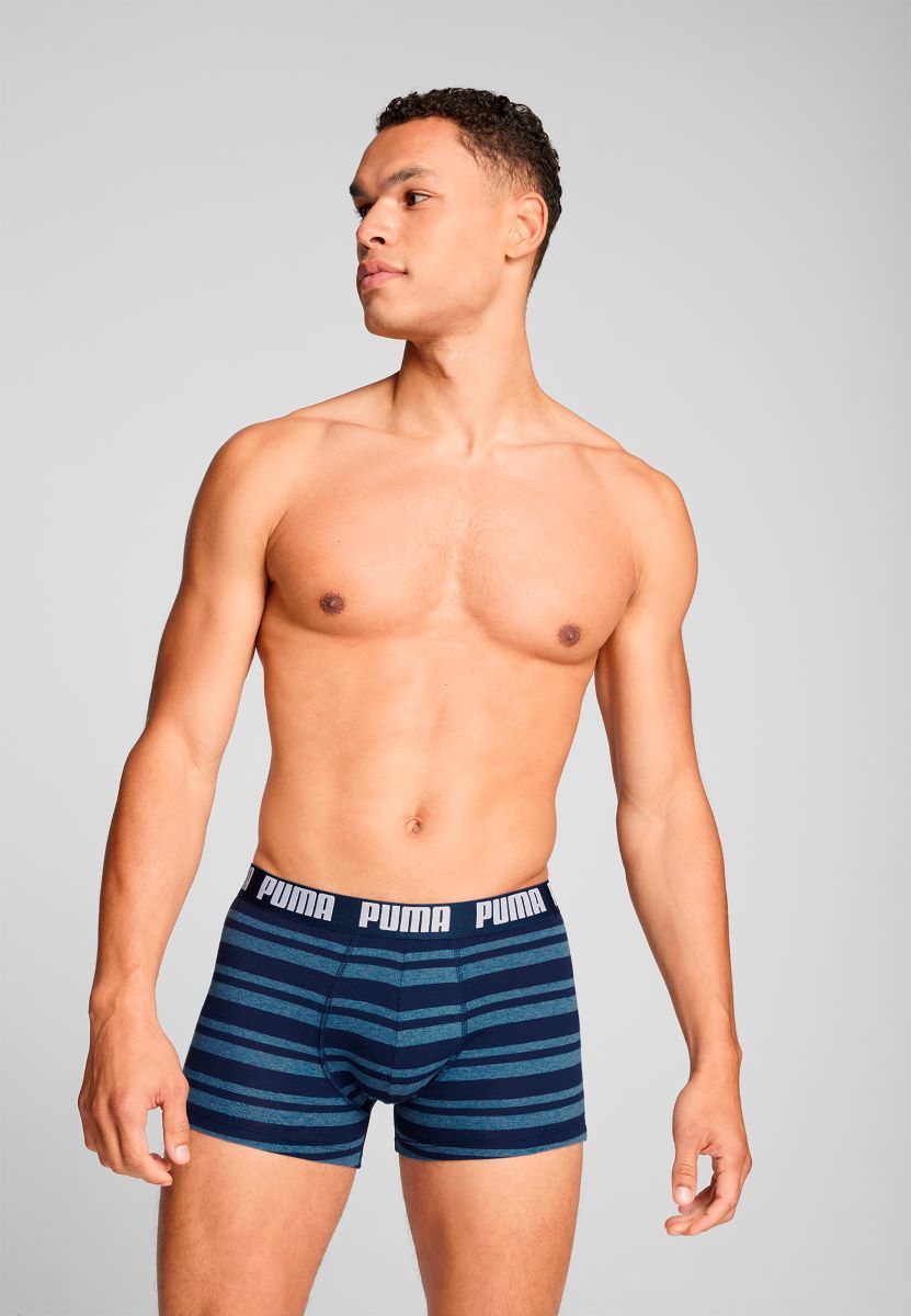 Puma Boxershorts Everyday Heritage Stripe 2-pack Denim