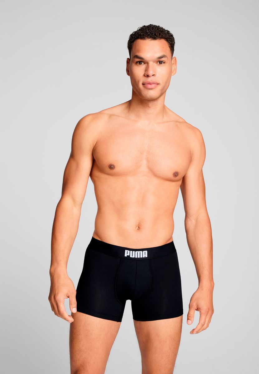 Puma Boxershorts Everyday Placed Logo 2-pack Grey Melange / Black