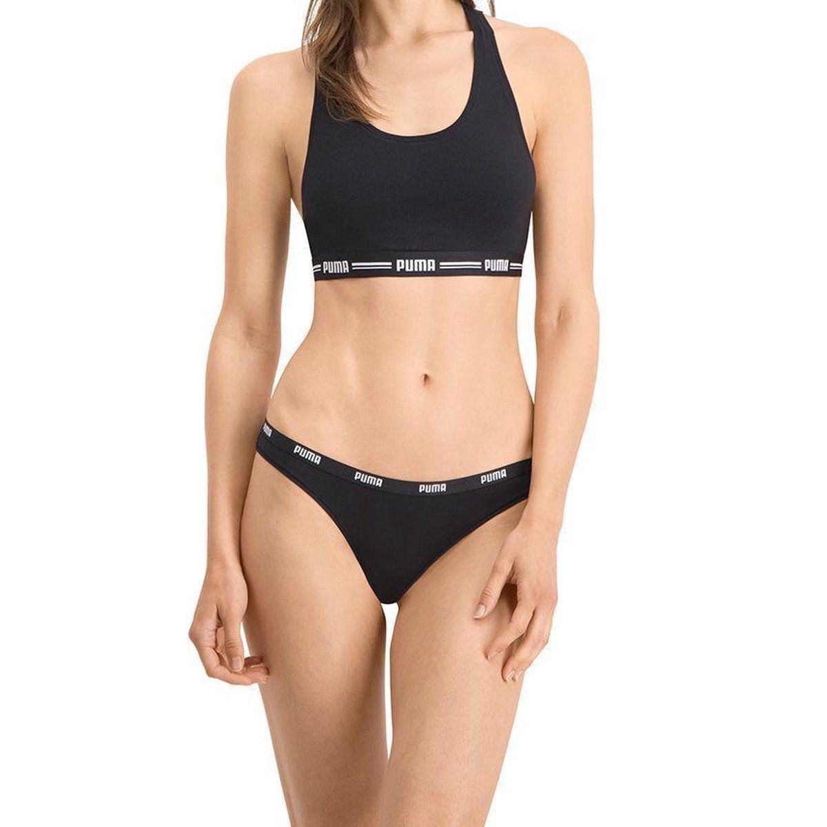 Puma String Dames Zwart/Wit/Grijs 6-Pack