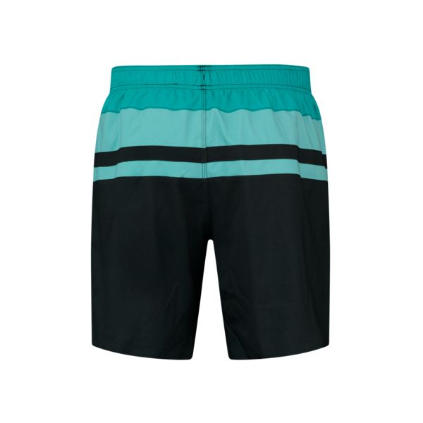 Puma Zwembroek Heren Heritage Stripe Mid Shorts Black Teal Combo