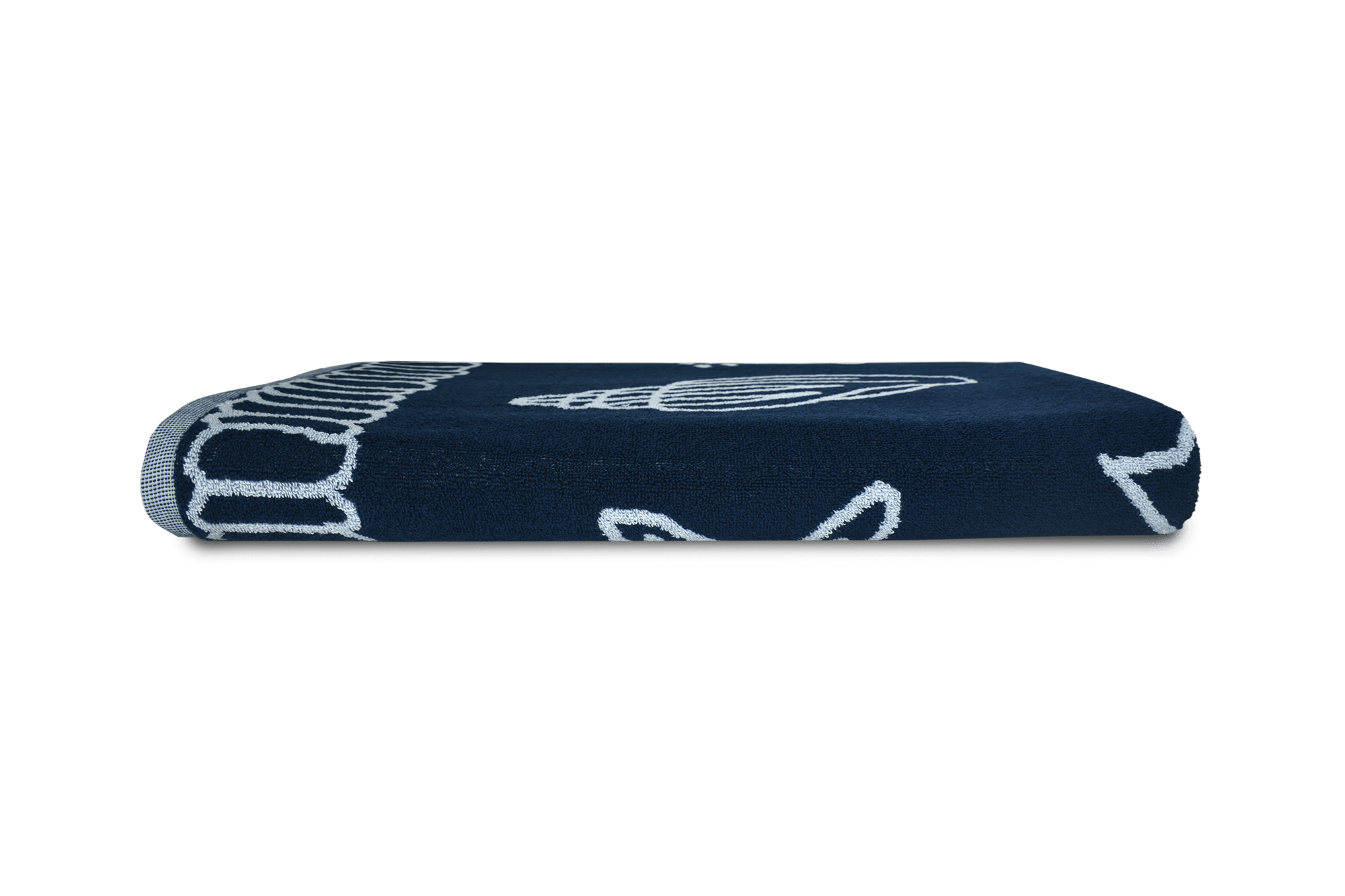 The One Towelling Strandhanddoek Hawaii 90 x 190cm Navy/Light Blue