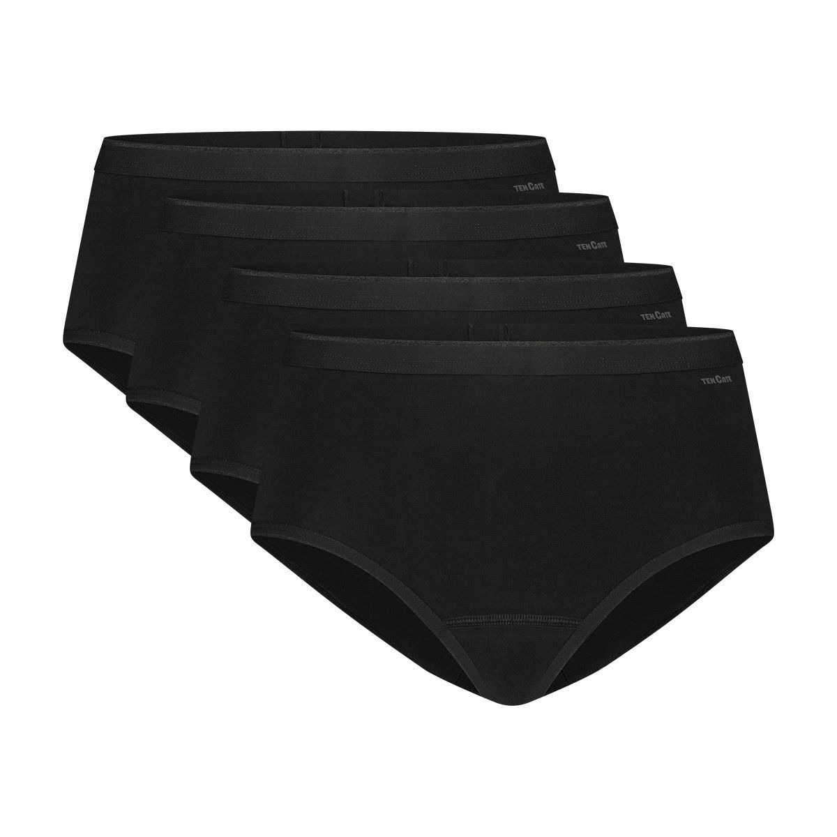 Ten Cate Basics Midi Slip 4-pack Zwart