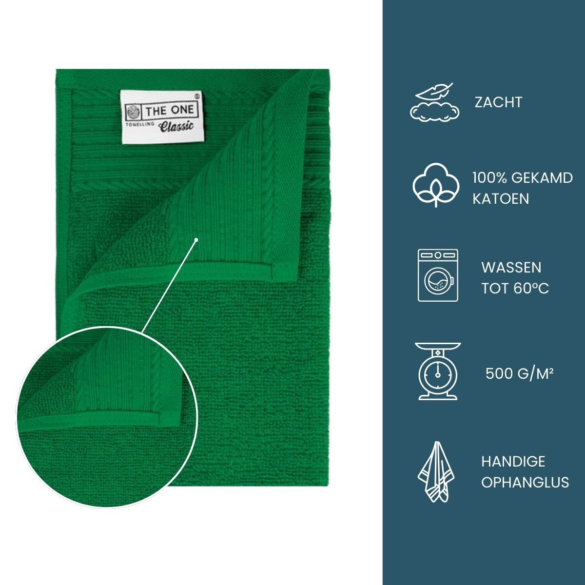 The One Gastendoek 500 gram 30x50 cm Groen (5 stuks)