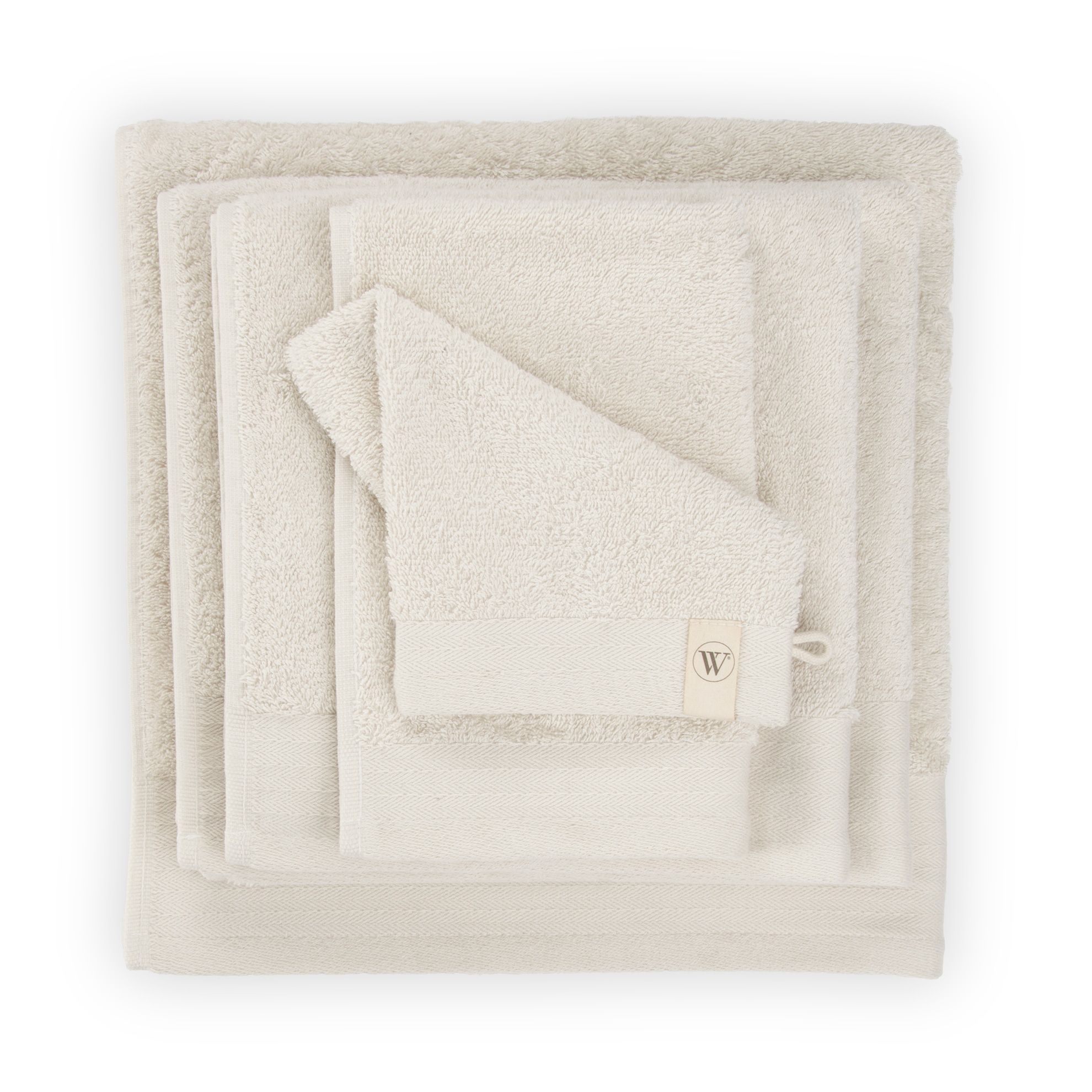 Walra Soft Cotton Washandje 16x21 cm 550 gram Kiezel Grijs - 2 stuks