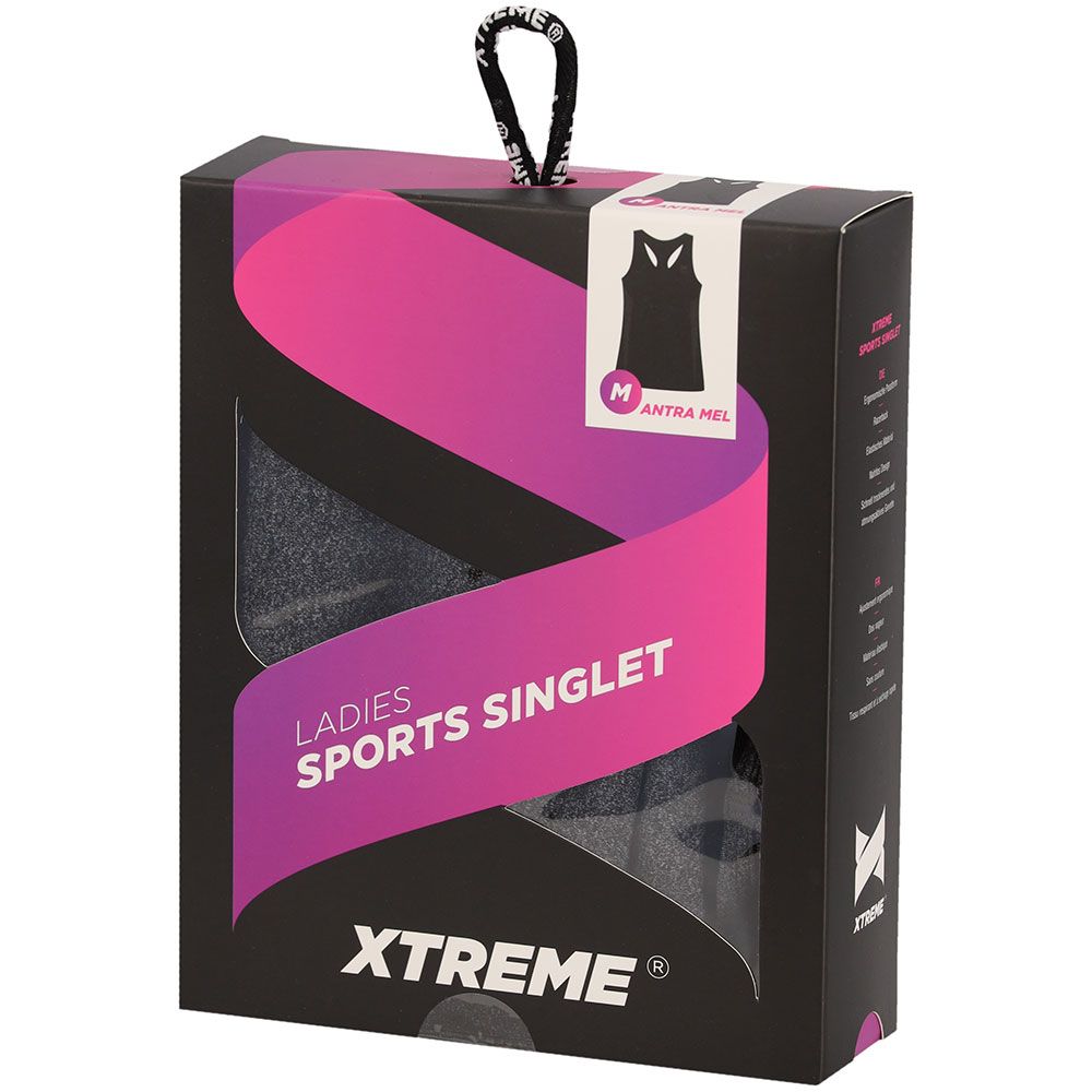Xtreme Sportswear Sport Singlet Dames Antraciet Melange