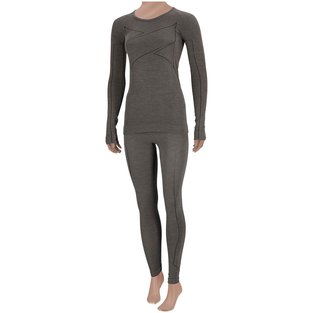 Xtreme Thermolegging Dames Merino Wol Grey Melange